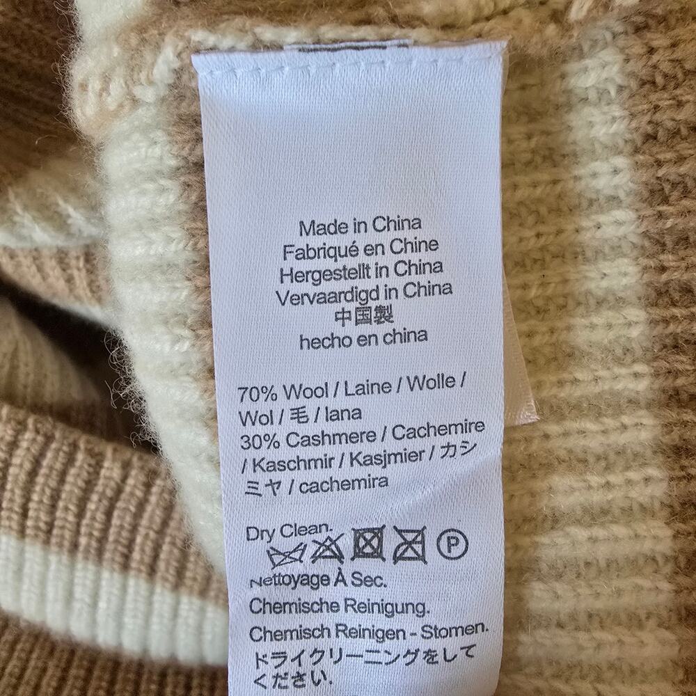 J. Crew Wool And Recycled Cashmere Relaxed Striped Turtleneck Sweater - Picture 7 of 11